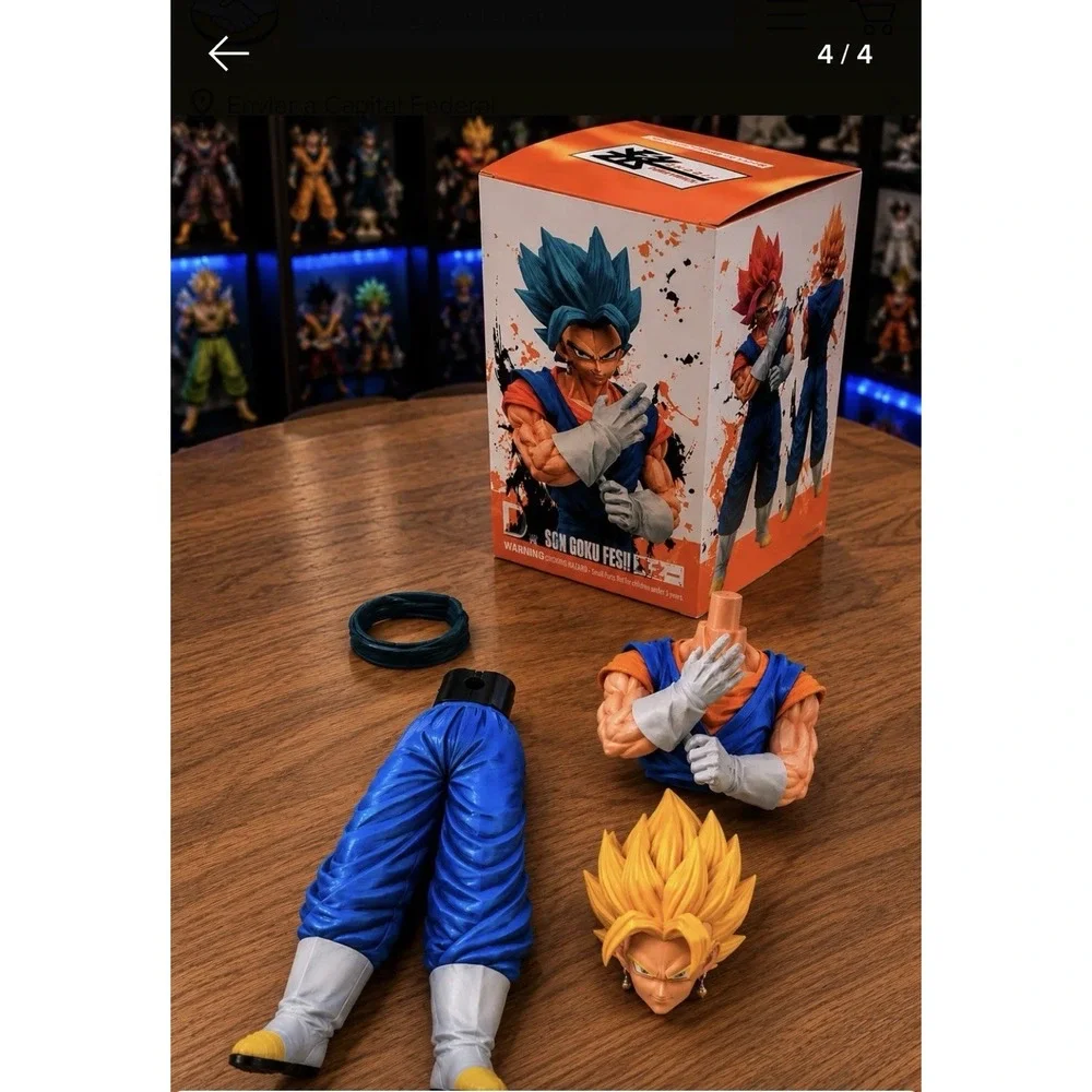 70N29/ Dragon Ball Z Anime Figura Vegito Super Saiyan 33cm Grande